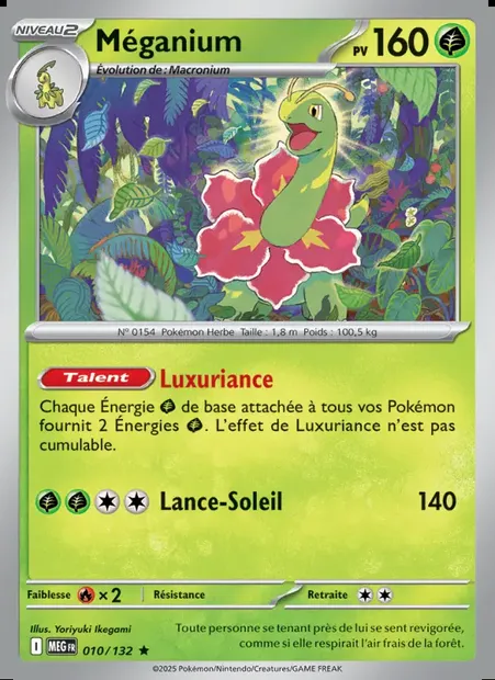 Méganium, carte Pokémon MEG 010 — extension Méga-Évolution