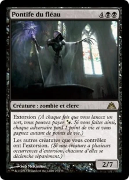 Pontife du fléau, carte Magic DGM 27 — extension Le labyrinthe du dragon