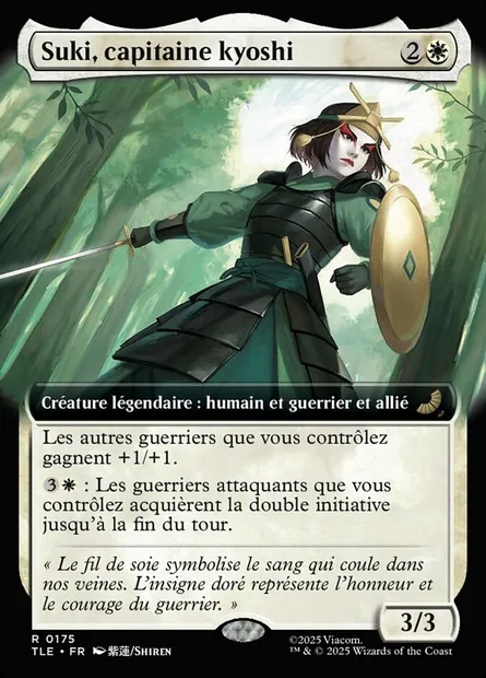 Suki, capitaine kyoshi, carte Magic TLE 175 — extension Avatar: The Last Airbender Eternal