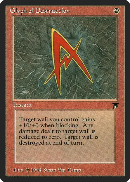 Glyph of Destruction, Magic card LEG 150 — Legends set