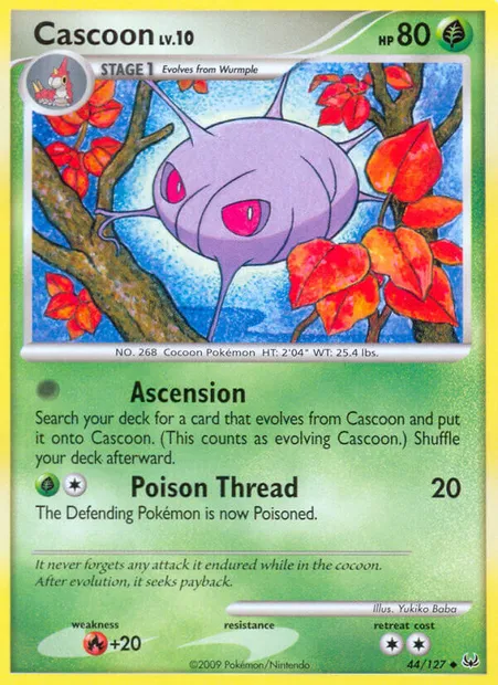 Cascoon, Pokémon card PL 44 — Platinum set