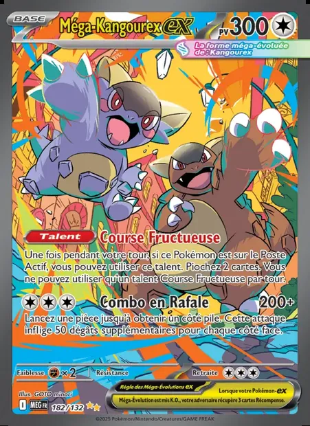 Méga-Kangourex-ex, carte Pokémon MEG 182 — extension Méga-Évolution