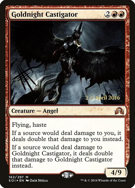 Goldnight Castigator, Magic card PSOI 162s — Shadows over Innistrad Promos set