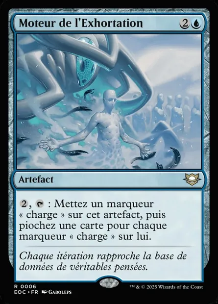 Moteur de l'Exhortation, carte Magic EOC 6 — extension Edge of Eternities Commander