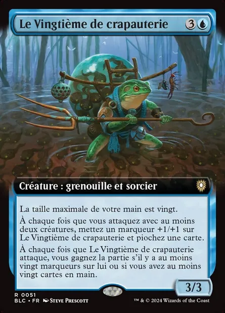 Le Vingtième de crapauterie, carte Magic BLC 51 — extension Bloomburrow Commander