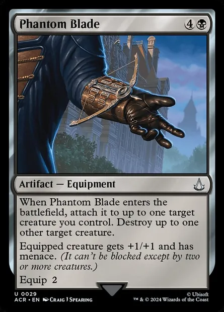 Phantom Blade, Magic card ACR 29 — Assassin's Creed set