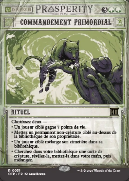Commandement primordial, carte Magic OTP 31 — extension Breaking News
