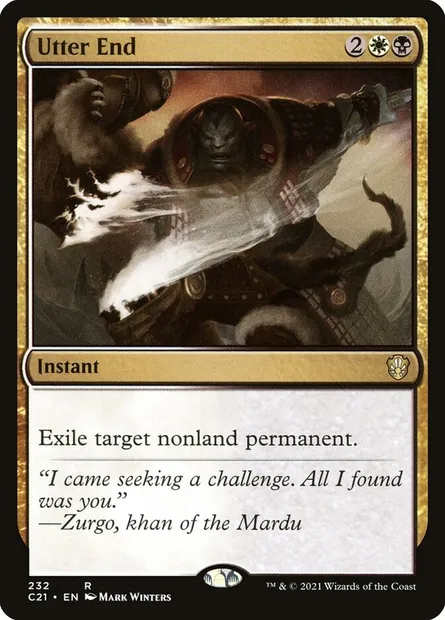 Utter End, Magic card C21 232 — Commander 2021 set