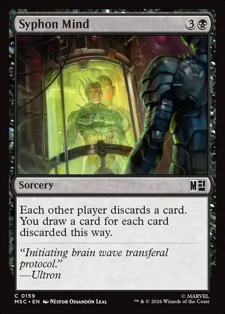 Syphon Mind, Magic card MSC 159 — Marvel Super Heroes Commander set