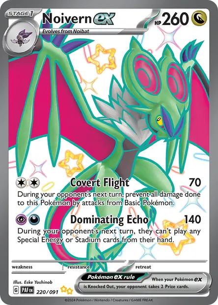Noivern ex, Pokémon card PAF 220 — Paldean Fates set