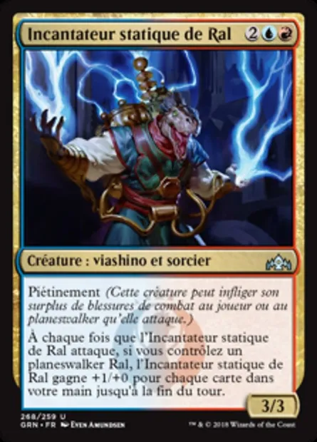 Incantateur statique de Ral, carte Magic GRN 268 — extension Les Guildes de Ravnica