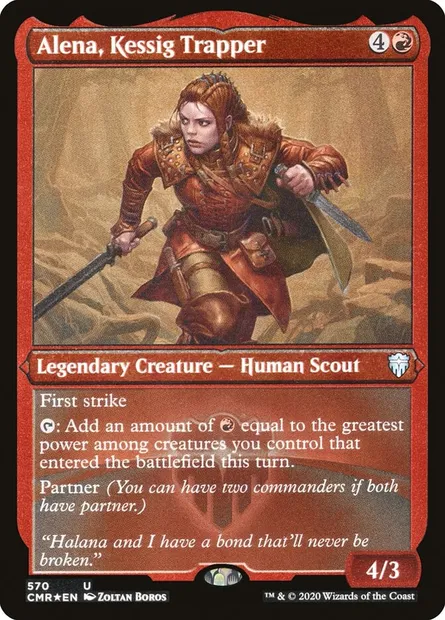 Alena, Kessig Trapper, Magic card CMR 570 — Commander Legends set
