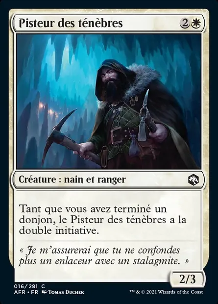 Pisteur des ténèbres, carte Magic AFR 16 — extension Forgotten Realms: Aventures dans les Royaumes Oubliés