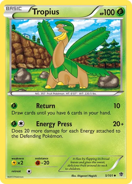 Tropius, Pokémon card PLB 5 — Plasma Blast set