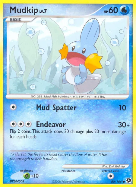 Mudkip, Pokémon card GE 80 — Great Encounters set