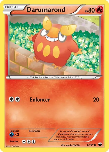 Darumarond, carte Pokémon NXD 17 — extension Destinées Futures