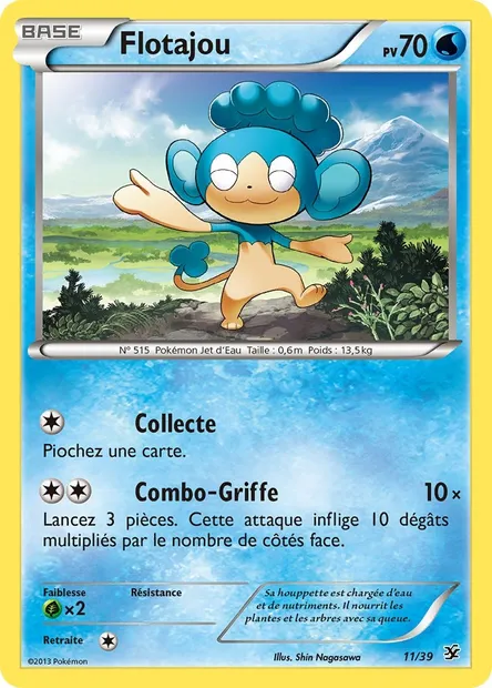 Flotajou, carte Pokémon KSS 11 — extension Bienvenue à Kalos