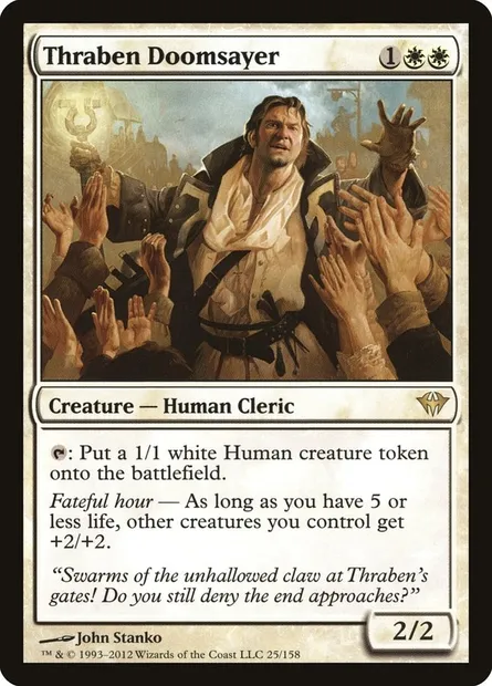 Thraben Doomsayer, Magic card DKA 25 — Dark Ascension set