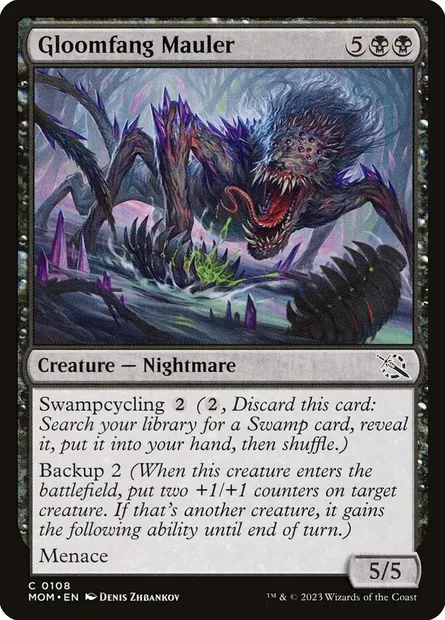 Gloomfang Mauler, Magic card MOM 108 — March of the Machine set
