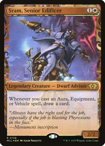 Sram, Senior Edificer, Magic card MUL 136 — Multiverse Legends set