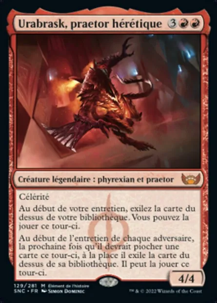 Urabrask, praetor hérétique, carte Magic SNC 129 — extension Les rues de la Nouvelle-Capenna