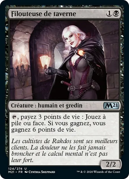 Filouteuse de taverne, carte Magic M21 124 — extension Core Set 2021