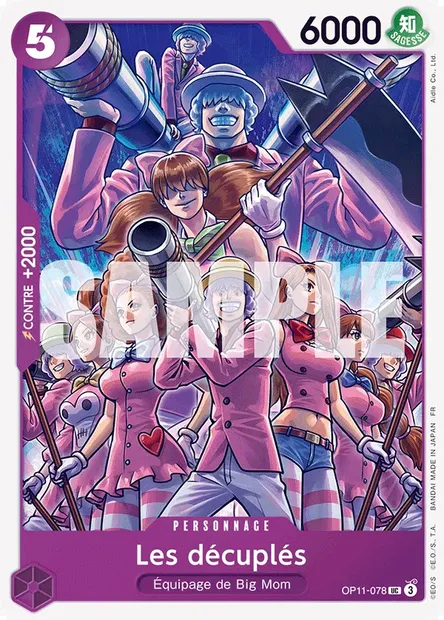 Les décuplés, carte One Piece OP11-078 — extension DES POINGS VIFS COMME L'ÉCLAIR
