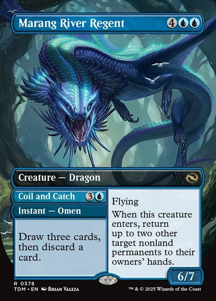 Marang River Regent // Coil and Catch, Magic card TDM 378 — Tarkir: Dragonstorm set