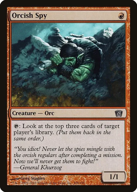 Espion orque, carte Magic 8ED 208★ — extension Huitième Edition