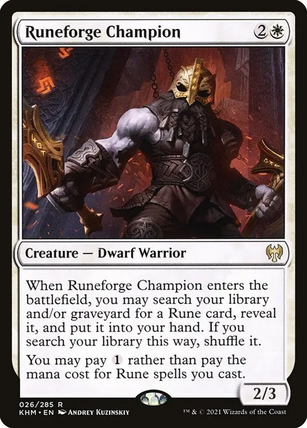 Runeforge Champion, Magic card KHM 26 — Kaldheim set
