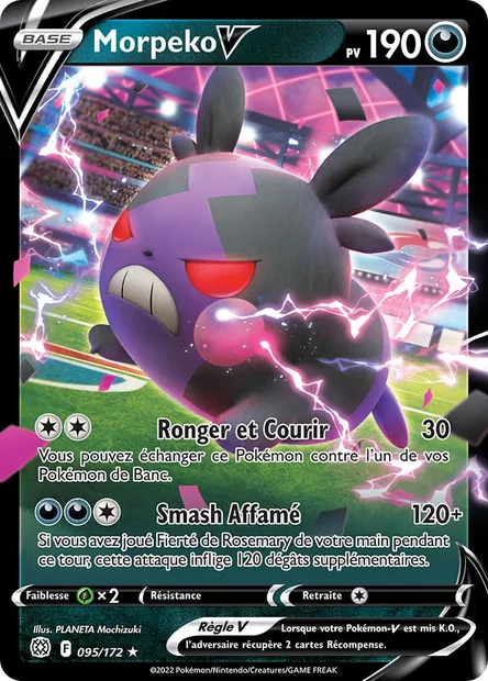 Morpeko V, carte Pokémon BRS 095 — extension Stars Étincelantes