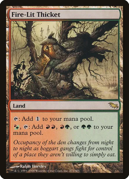Fire-Lit Thicket, Magic card SHM 271 — Shadowmoor set