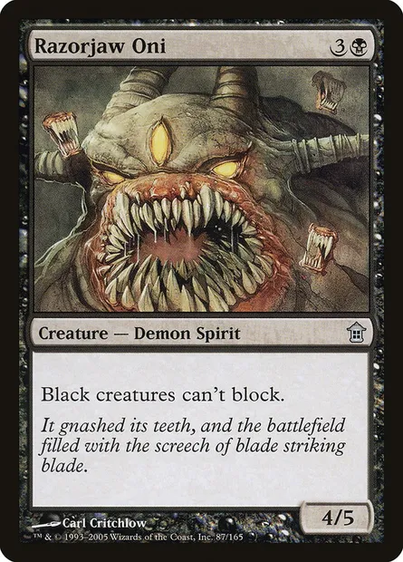 Razorjaw Oni, Magic card SOK 87 — Saviors of Kamigawa set
