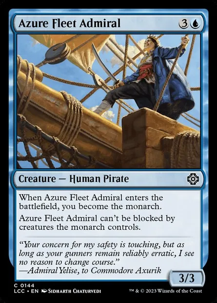 Azure Fleet Admiral, Magic card LCC 144 — The Lost Caverns of Ixalan Commander set