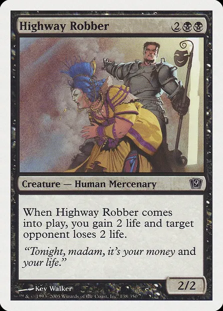 Bandit de grand chemin, carte Magic 9ED 138 — extension Neuvième Edition