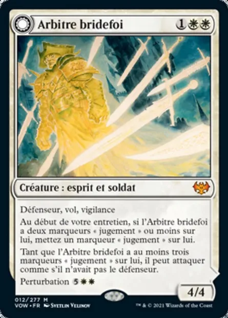 Arbitre bridefoi // Jugement du pécheur, carte Magic VOW 12 — extension Innistrad : noce écarlate