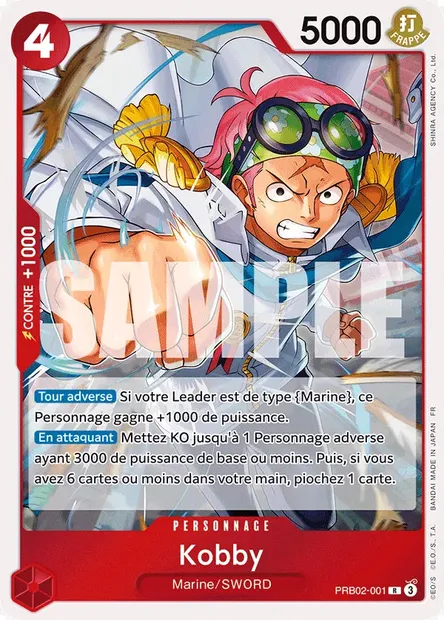 Kobby, carte One Piece PRB02-001 — extension ONE PIECE CARD THE BEST VOL.2