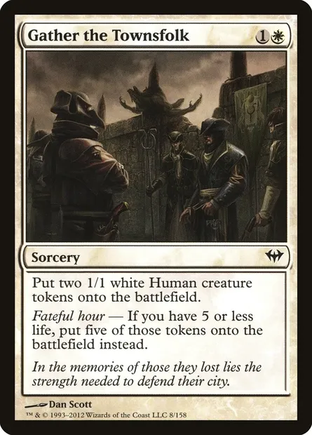 Gather the Townsfolk, Magic card DKA 8 — Dark Ascension set