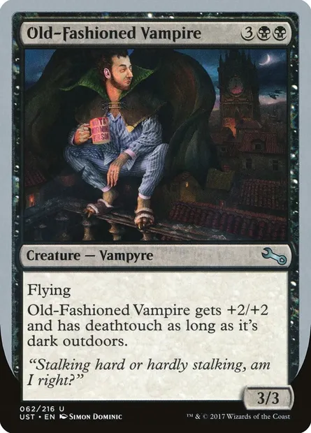 Old-Fashioned Vampire, carte Magic UST 62 — extension Unstable
