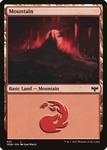Mountain, Magic card VOW 401 — Innistrad: Crimson Vow set