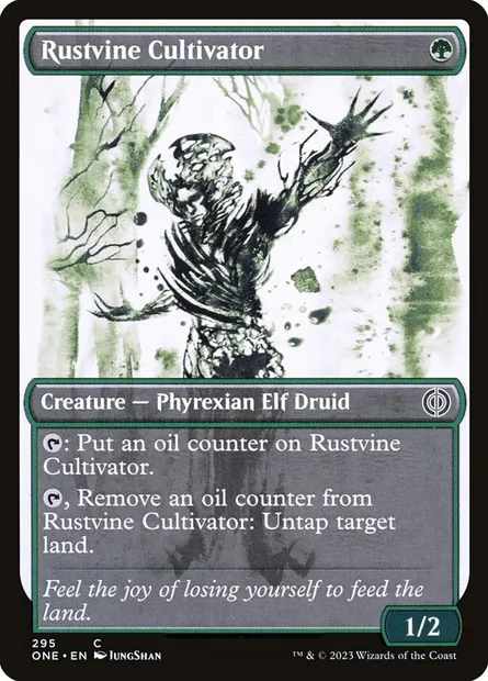 Rustvine Cultivator, Magic card ONE 295 — Phyrexia: All Will Be One set