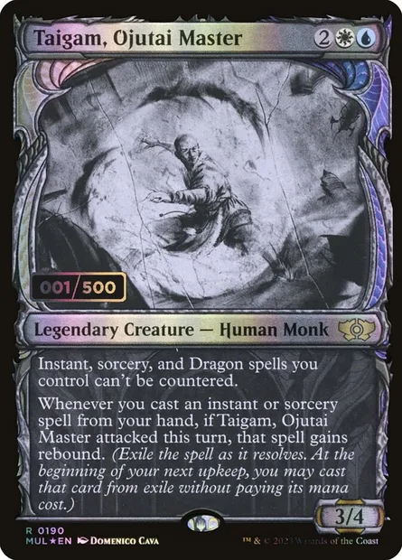 Taigam, Ojutai Master, Magic card MUL 190z — Multiverse Legends set