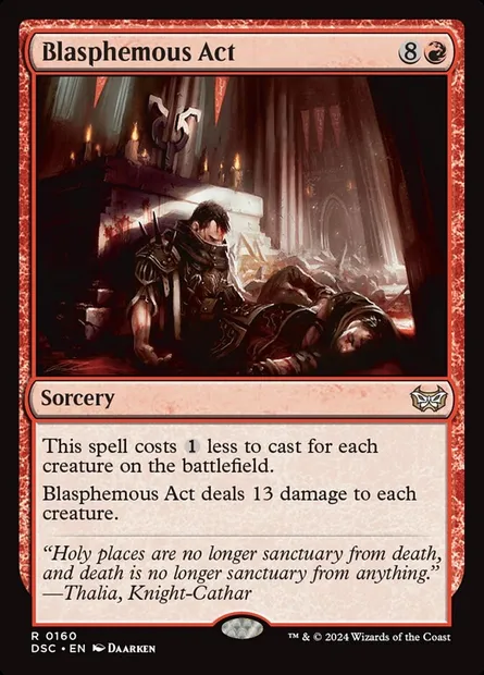 Blasphemous Act, Magic card DSC 160 — Duskmourn: House of Horror Commander set