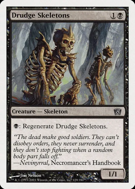 Drudge Skeletons, Magic card 8ED 129 — Eighth Edition set