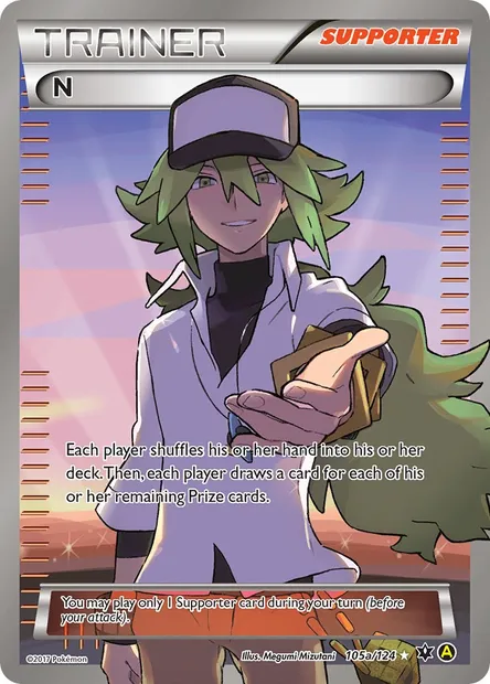 N, Pokémon card FCO 105a — Fates Collide set