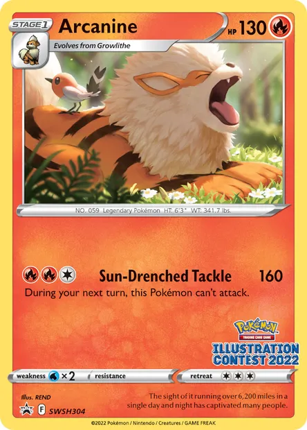 Arcanin, carte Pokémon SWSH 304 — extension Promo SWSH