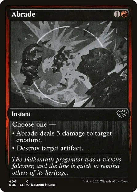 Abrade, Magic card DBL 406 — Innistrad: Double Feature set