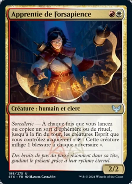 Apprentie de Forsapience, carte Magic STX 198 — extension Strixhaven: l'Académie des Mages