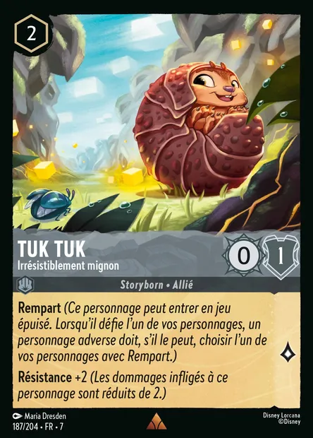 Tuk Tuk - Irrésistiblement mignon, carte Disney Lorcana CH7-187 — extension L'île d'Archazia