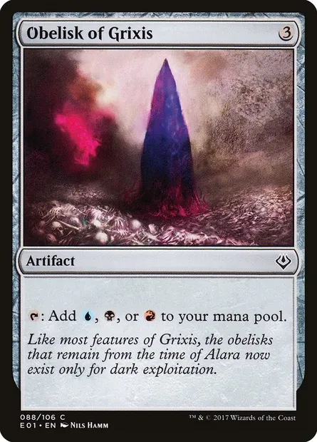 Obélisque de Grixis, carte Magic E01 88 — extension Archenemy: Nicol Bolas